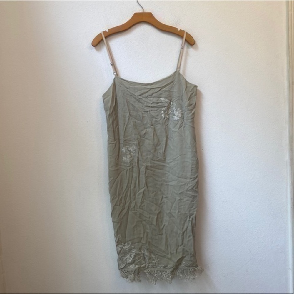 ANN KLEIN GREEN FLORAL DRES SIZE 14